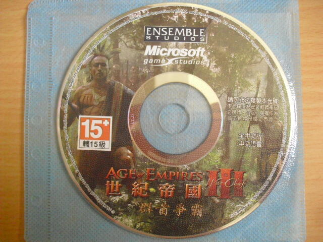 ※隨緣電玩※絕版 世紀帝國 III．3．群酋爭霸《全中文版》PC遊戲《一片裝》㊣正版㊣光碟正常/裸片包裝．一片裝499元