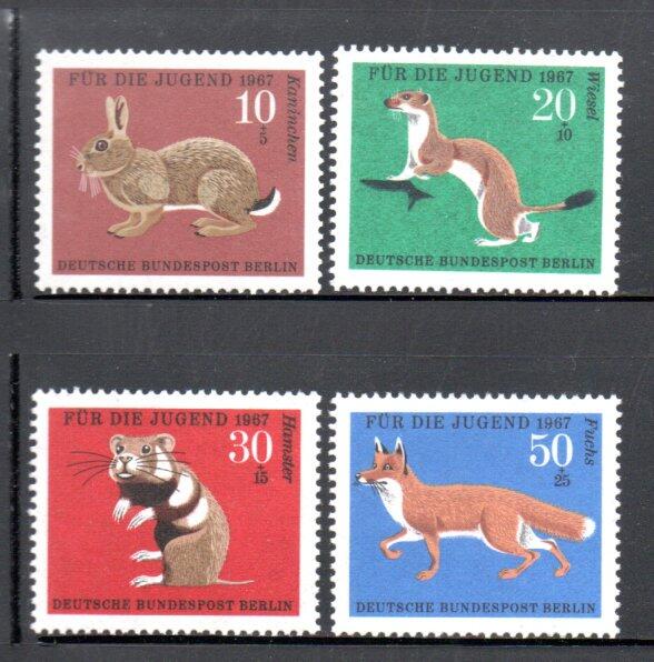 【流動郵幣世界】德國(柏林)1967年青少年福利-毛皮動物郵票