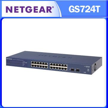 NETGEAR ProSafe GS724T 24埠 智能GIGA高速交換器 Smart Gigabit  Switch