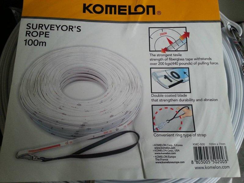 Komelon  工程測量專用 水尺100m /100米測繩