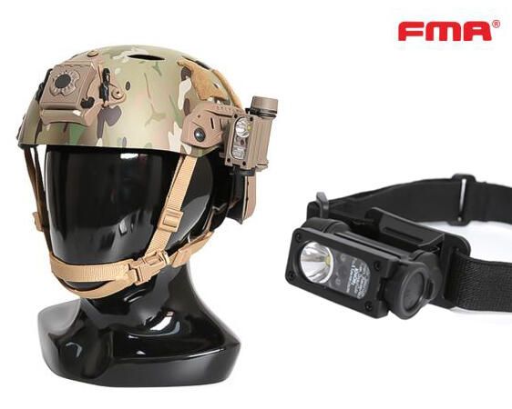 【KUI酷愛】FMA 響尾蛇 免持式模組化LED頭燈，紅藍光、IR雷射、IP67防水，頭盔頭戴、登山搜救~TB1474