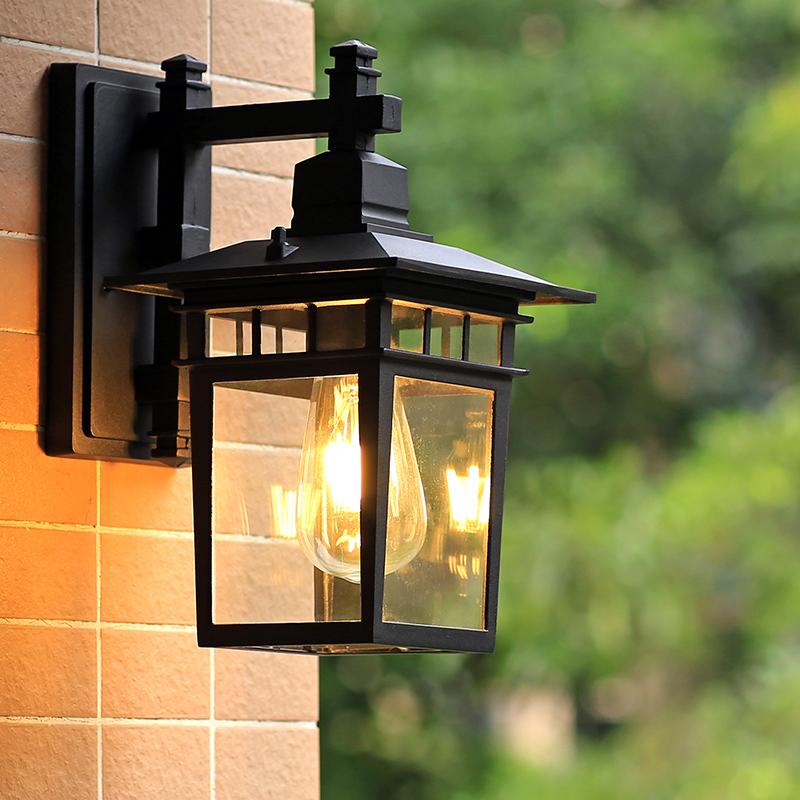 【享衣閣】陽台壁燈歐式防水復古戶外壁燈 LED走廊過道室外復古牆壁燈庭院燈