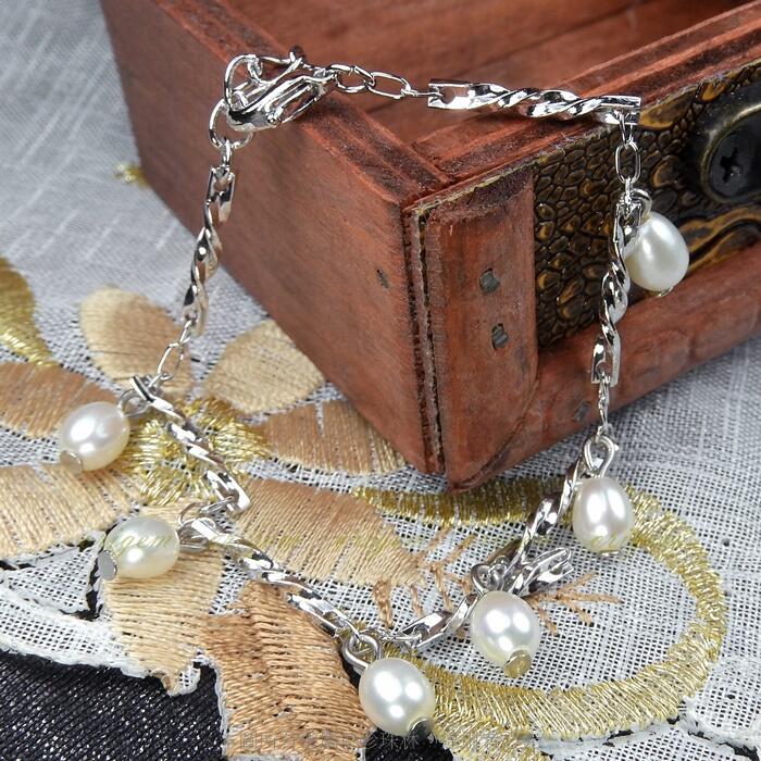 珍珠林~六顆珍珠手鏈~純正天然淡水珍珠#103+1