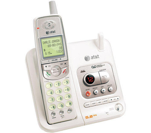 美國 AT&T EL42108 5.8G 答錄機無線電話,發光按鍵, 近全新