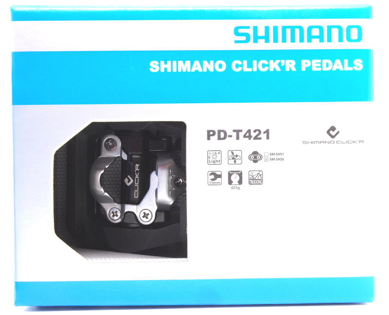 艾祁單車  Shimano Click'R PD-T421旅行車、登山車卡踏踏板 (盒裝含SM-SH56扣片)含稅開發票