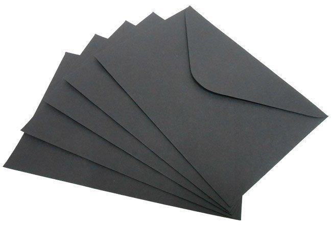 西式信封/蝴蝶式信封-黑色，最低訂購50張亦可訂製其它顏色尺寸喔-美優美