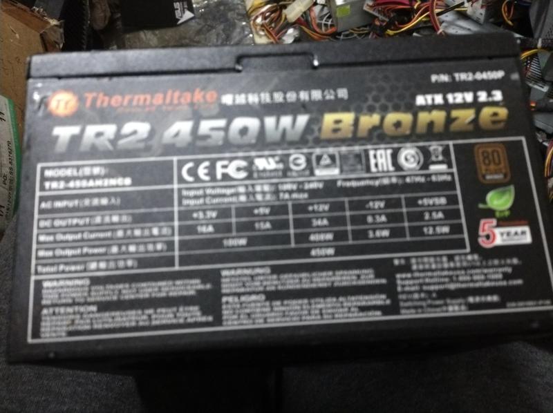 Thermaltake曜越 450W TR2 PRO 80plus銅牌 電源供應器 保內品 5年保固 