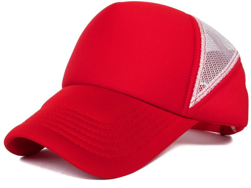 帽子專賣店【超率性4A帽型☆K067-4☆優質V網網帽-紅色白網款】