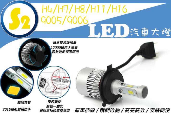【鑫榮光電】- 8000lm S2 LED大燈 汽車LED頭燈 H4/H7/9005/9006/H11/H8/H16