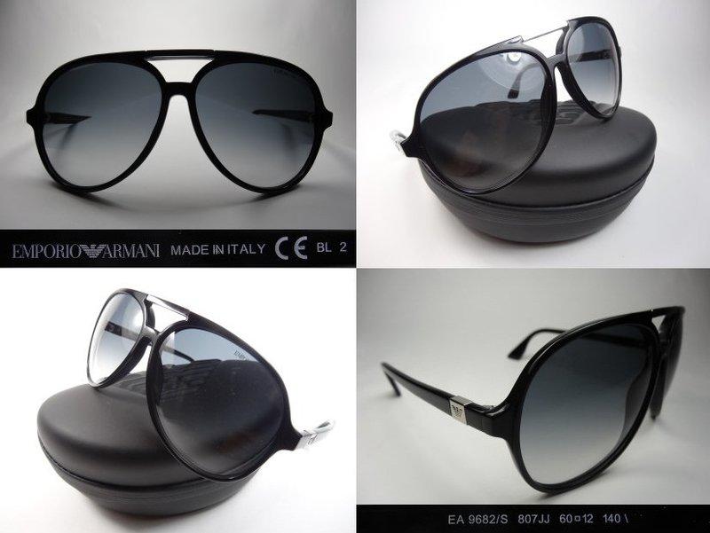 【信義計劃】全新真品 EMPORIO ARMANI 亞曼尼 太陽眼鏡 義大利製 黑色RB款膠框 超越 搭配皮帶背包