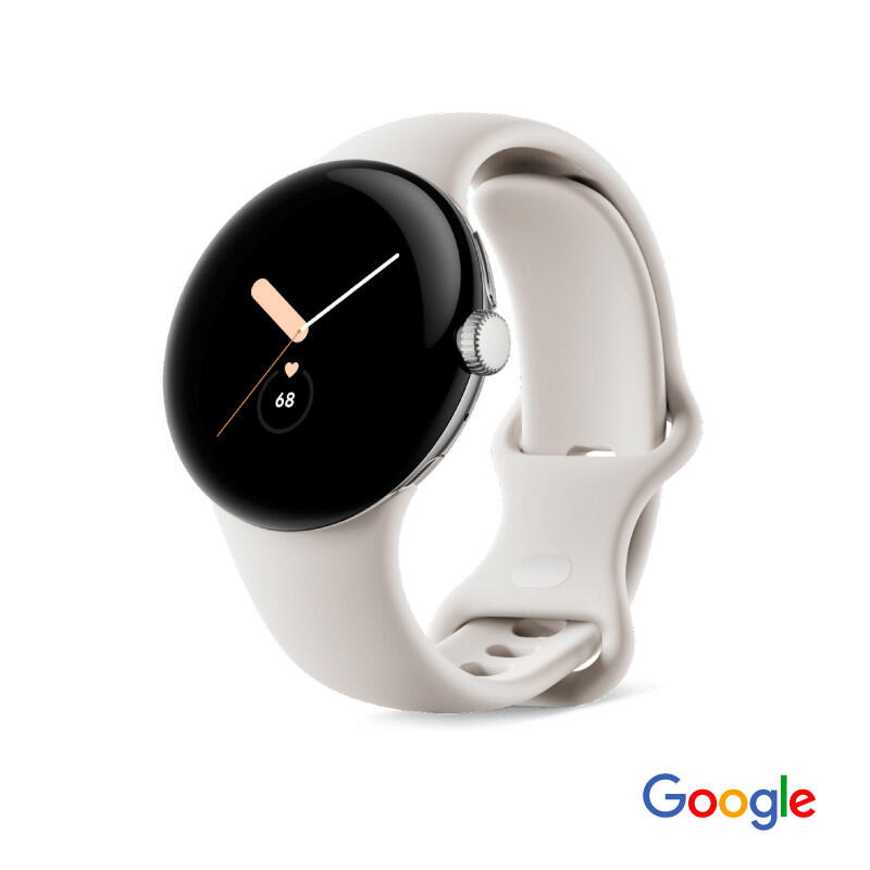 全新公司貨Google Pixel Watch BT版-粉炭白頂級不鏽鋼精美錶殼智慧型