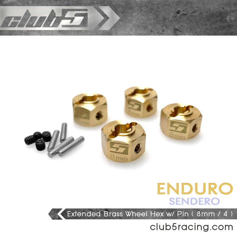 -CLUB 5- ELEMENT Enduro 改裝件 銅製加寬六角輪座 (+3mm) 4入附pin C-ELM-010