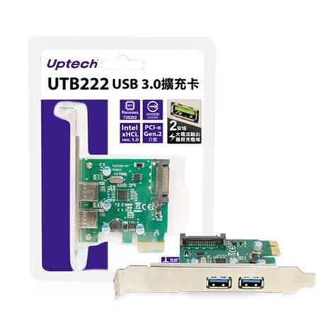 瘋狂買 Uptech 登昌恆 UTB222 支援USB裝置與熱插拔隨插即用功能 2USB3.0 PCI-e 台灣製 特價