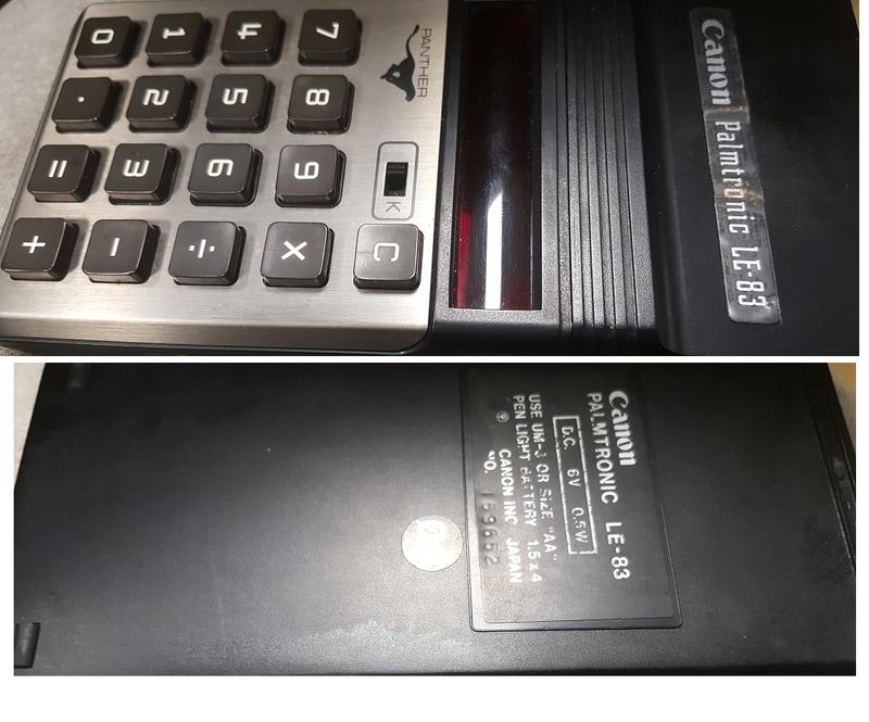 賣家收藏出清市面稀少復古CANON PALMTRONIC LE-83計算機(上電無反應當收藏裝飾品)