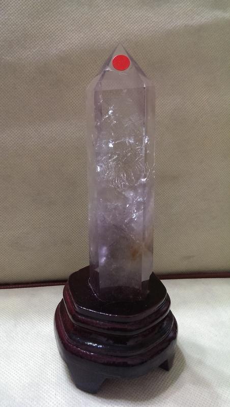 (仔仔的家) 天然紫水晶柱 (重330g/含座高18cm)