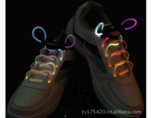 (MARDI單車)夜跑 夜行者 光纖發光鞋帶超亮LED高通透光纖導光(LED發光鞋帶2條裝) 有十色~5.藍粉