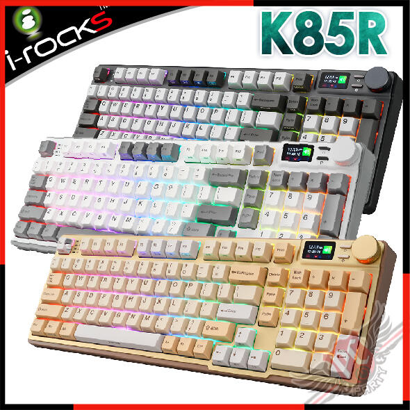 [ PCPARTY ] 艾芮克 I-ROCKS K85R 無線雙模電競機械式鍵盤 有線/2.4G