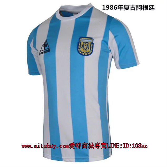 珍藏版 復古球衣 世界盃國家隊 復古款足球衣 1986年 阿根廷主場球衣 86阿根廷 足球服 阿根廷世足賽球衣S-2XL