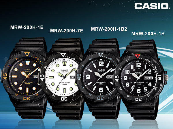 CASIO 手錶專賣店 國隆 MRW-200H 防水100米_造型指針男錶開發票_保固一年
