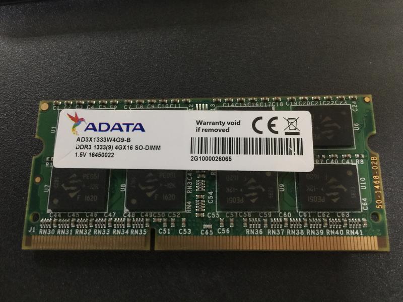筆電 筆記型電腦 4G DDR3 1333MHZ 雙面16顆粒 全新