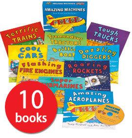 Amazing Machines Collection - 10 Books plus CD (Collection)