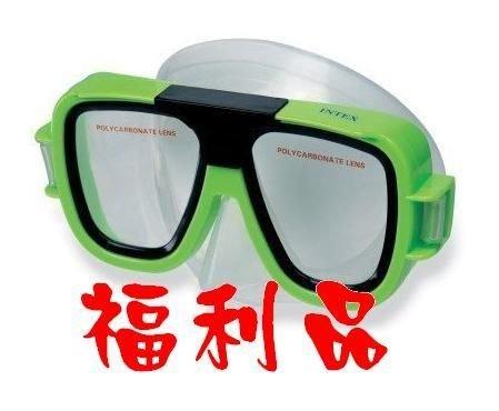 [衣林時尚] INTEX 成人潛水鏡 建議8歲以上 有鼻罩 (綠色) 氣密不良當拍照道具(福利品) 55970