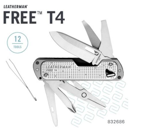 公司貨【射手shooter】Leatherman FREE T4 多功能工具刀(25年保固)