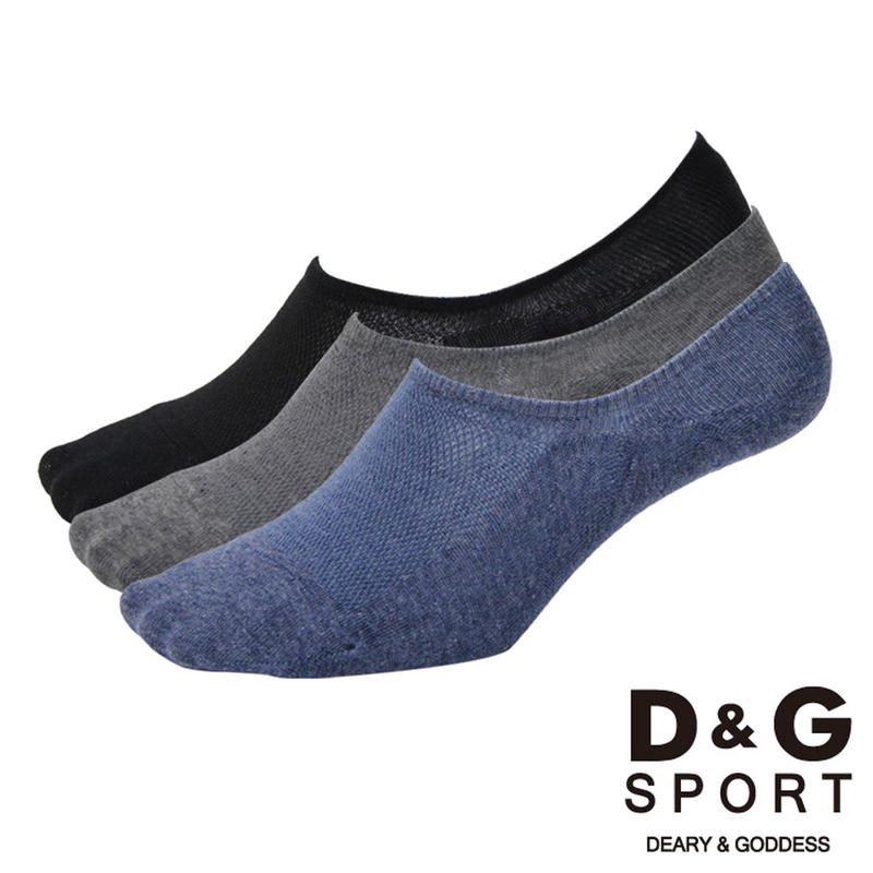 D&G 網織透氣男隱形襪(D397)-台灣製造