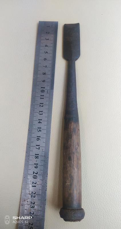 老工具木工鑿刀5，(未磨)實品拍照，尺寸如圖！