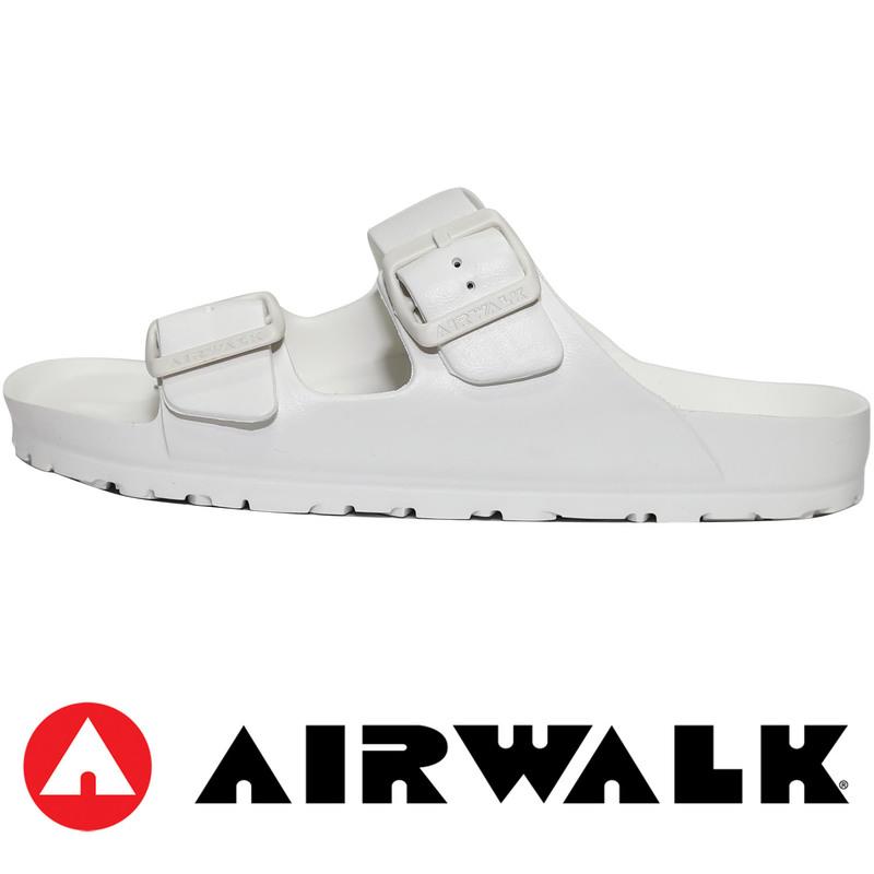 鞋大王AIR WALK A755220100 白色 輕量可調運動拖鞋/防滑/防水/特價出清/ 600AW