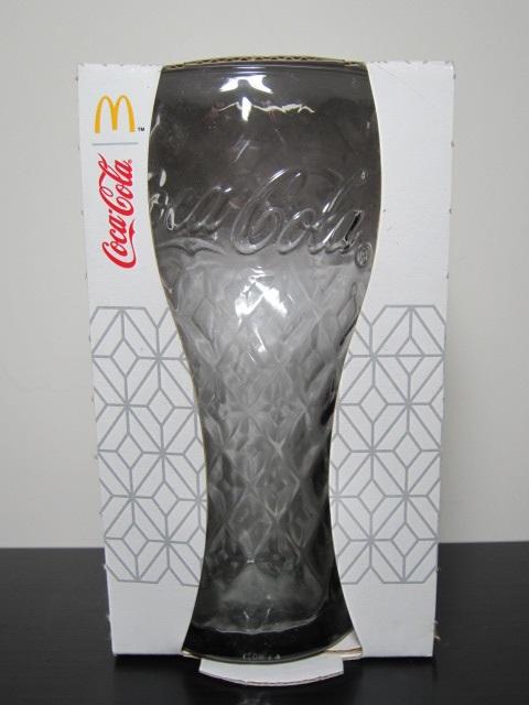 全新の 💕~麥當勞  2014『可口可樂』玻璃杯 (灰色)~360ml~
