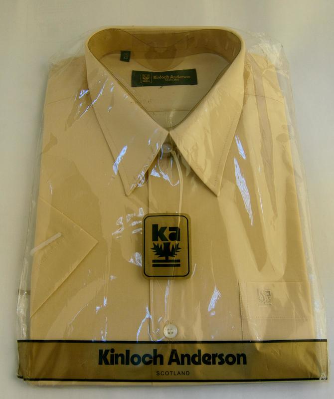 102【私人寄賣】全新 Kinloch Anderson 金安德森 短袖襯衫 淺黃 (頸圍16inch/40cm)