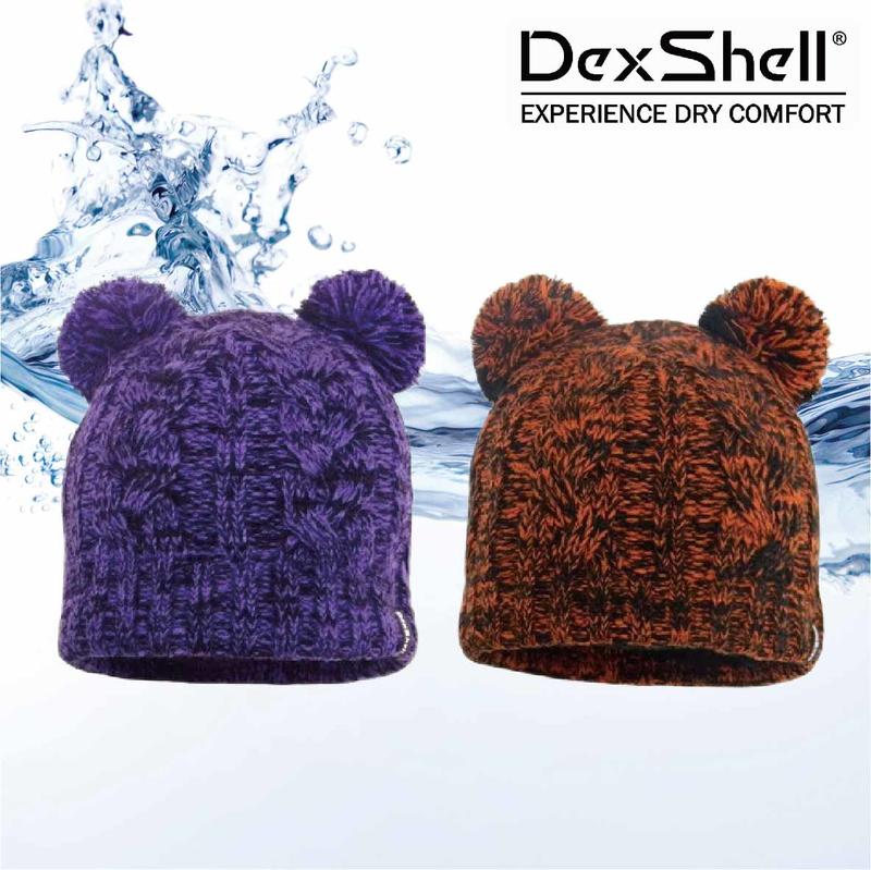英國DexShell Children Beanie Cable Twin Pompom 兒童防水造型帽