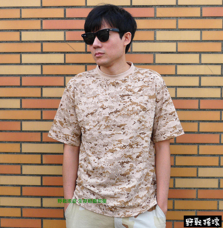 【野戰搖滾-生存遊戲部屋】美軍數位沙漠迷彩純棉T恤