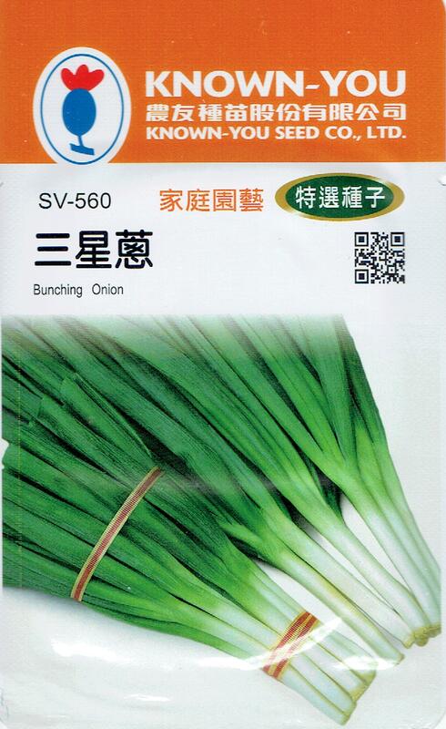 尋花趣 三星蔥 Bunching Onion(sv-560) 四季蔥【蔬菜種子】農友種苗特選種子 每包約2公克