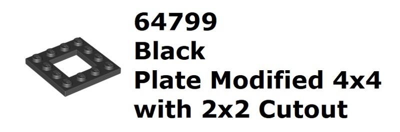 【磚樂】LEGO 樂高 64799 6058118 Plate 4x4 with 2x2 Cutout 黑色方中空薄板