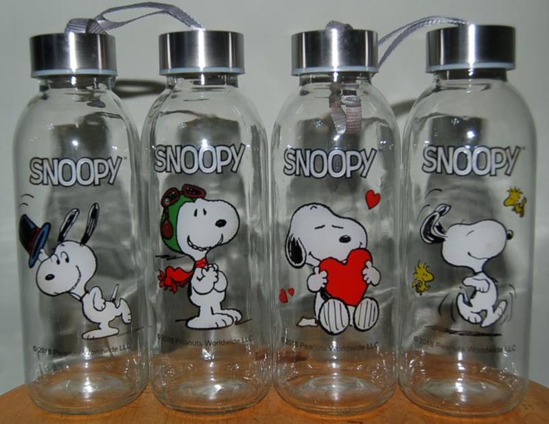 全聯 SNOOPY 史努比玻璃水瓶 (全套4款)