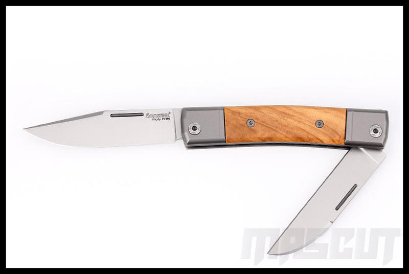 【原型軍品】全新 II LionSteel B40 橄欖木 無卡榫 雙刀片折刀 M390