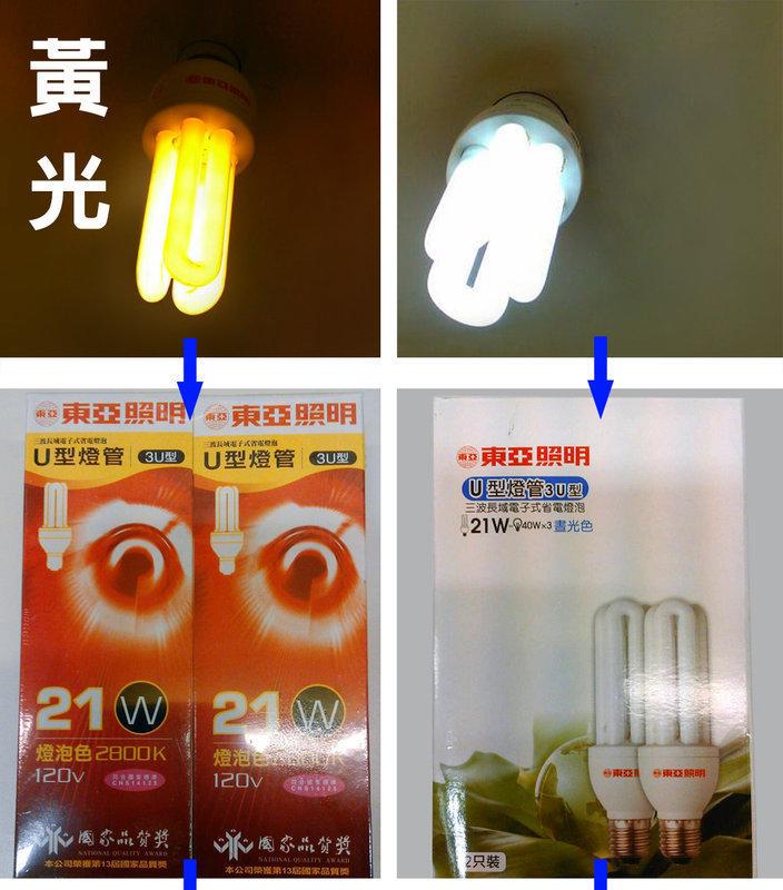 [現貨 ]賠售！ 東亞 21W 黃光 省電燈管可替代21W螺旋省電燈泡 E27 110V