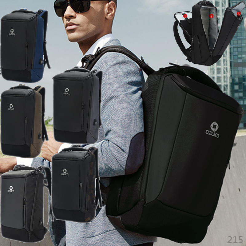 OZUKO 大容量 後背包 肩背包 筆電包 背包 書包 防盜背包 尼龍後背包 電腦包 防水背包 雙肩包 登山包 旅行包