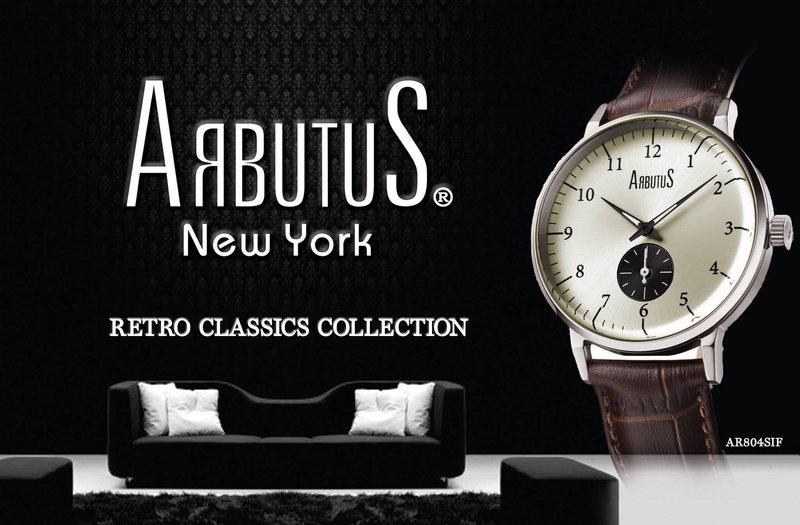 《時間精品廊》New York ArbutuS 愛彼特 手動上鍊機械錶：AR804SIF