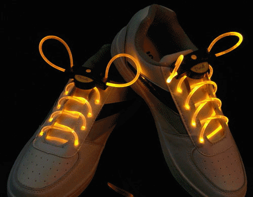(MARDI單車)夜跑 夜行者 光纖發光鞋帶超亮LED高通透光纖導光(LED發光鞋帶2條裝) 有十色~7.紅黃