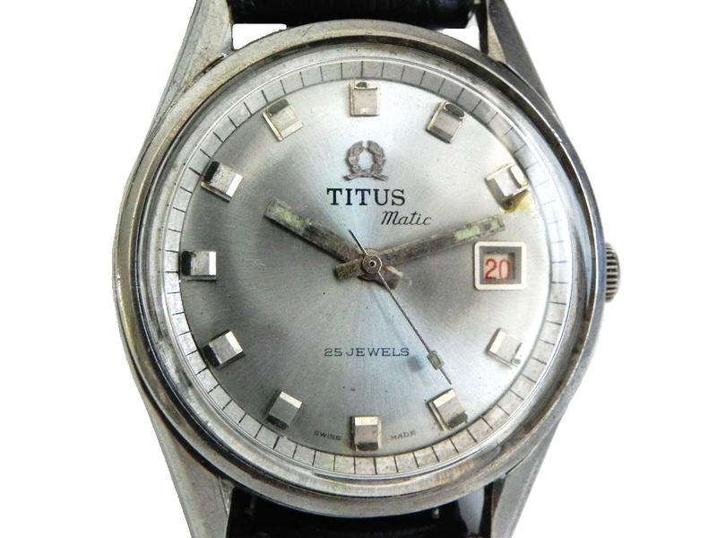 [專業模型] 機械錶 [TITUS S3439] 鐵達時圓形自動表[30石][銀灰色面] 時尚/古董/軍錶