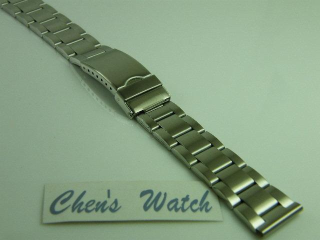 錶帶屋 平頭不鏽鋼製安全扣錶帶替代14mm 16mm 18mm20mm現貨