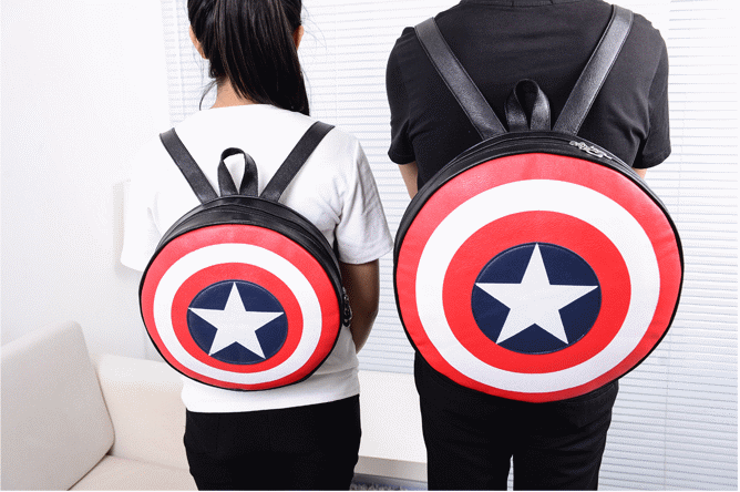 創意星星盾牌造型後背包 雙肩包 美國隊長包 束口袋 側背包 來自星星的你 生日禮物 情人節禮物 聖誕節禮物 【BG23】