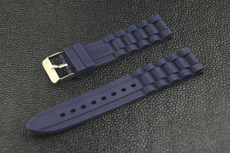 超值silicone 20mm矽膠錶帶不鏽鋼錶扣,雙錶圈 ck iwc seiko 深藍