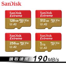 SanDisk 128G 256G 512G 1TB Extreme A2 microSD 記憶卡 (SD-SQXAV)