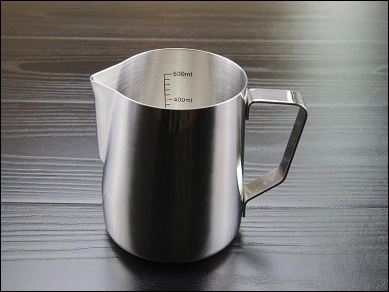 [ 埔21烘焙咖啡 ] F04-1 不鏽鋼拉花杯 600cc(內刻度) 304不鏽鋼 義式咖啡奶泡杯 花式咖啡拉花杯