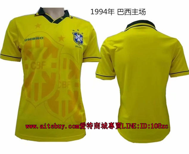 珍藏版 復古球衣 世界盃國家隊 復古款足球衣 1994年 巴西主場 足球衣 94巴西 足球服 巴西世足賽球衣