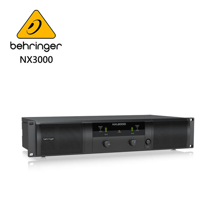 BEHRINGER NX3000專業PA喇叭功率擴大機(超輕型3000瓦/D類技術/SmartSense揚聲器)